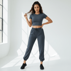 Women's High Waist Knitted Joggers S - Shop Giordano