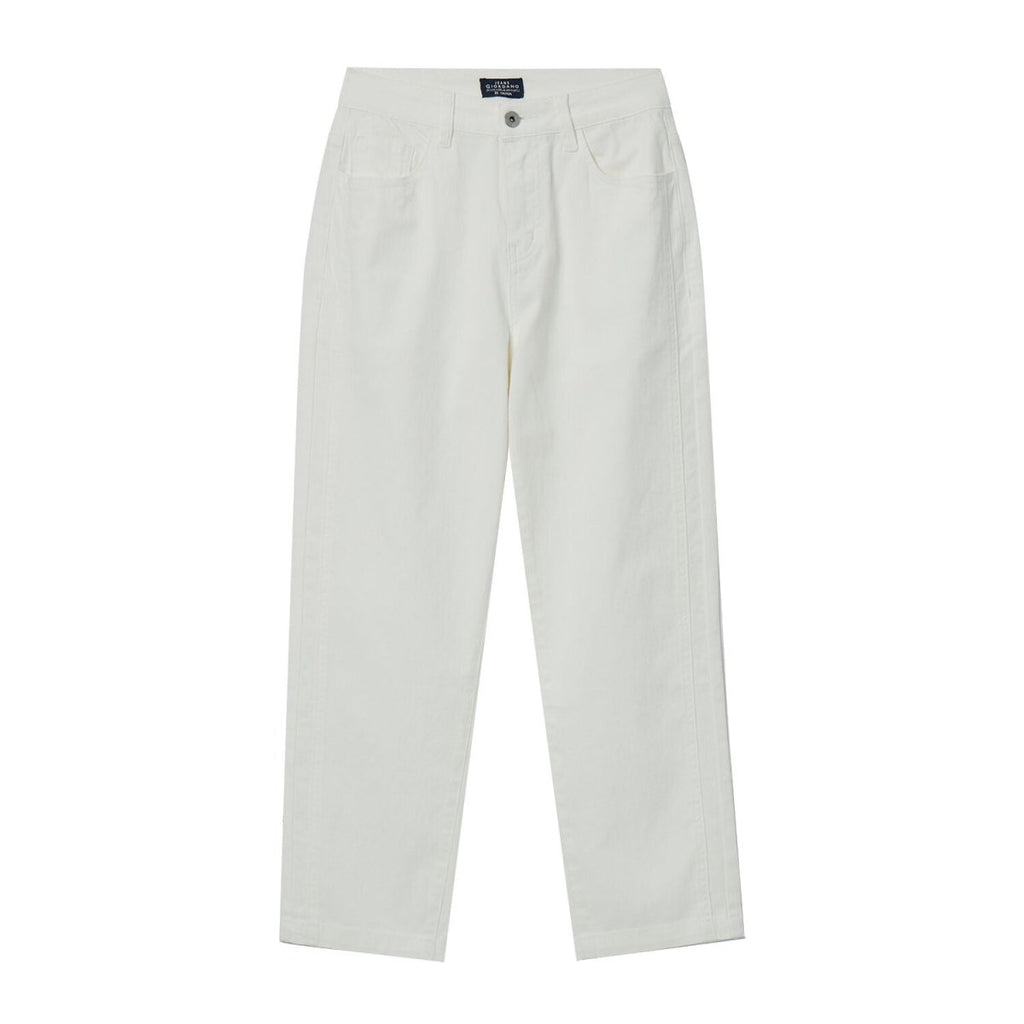 Women's High - Waist Relaxed Tapered Twill Jeans - Cotton Spandex Comfort 26 - Shop Giordano