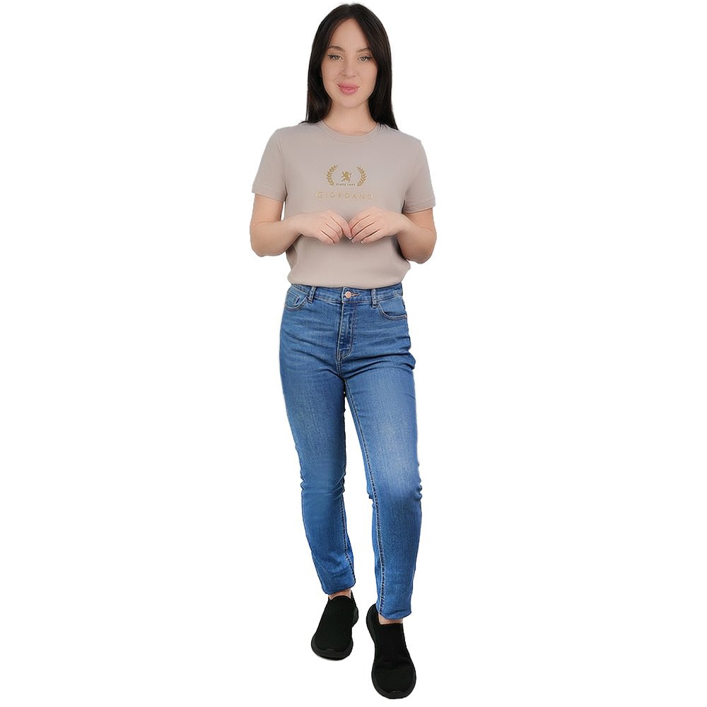 Giordano Women's High - Waist Slim Tapered Denim Jeans - first_variant_option_2 Premium Jeans for Giordano