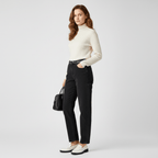 Giordano Women's High Waist Straight Fit Stretch Denim Jeans - Premium Jeans