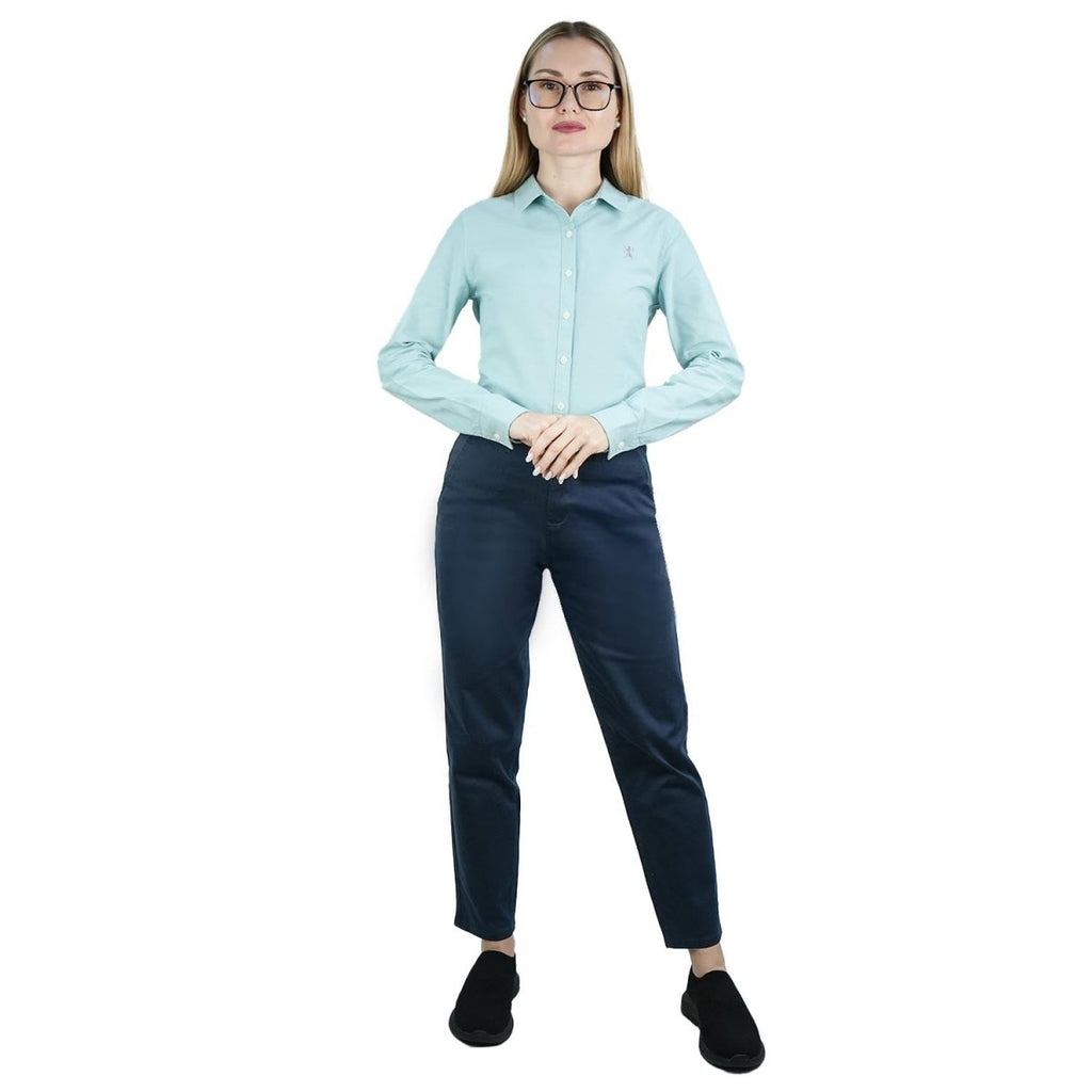 Women's High Waist Tapered Fit Twill Pants 26 - Shop Giordano