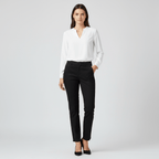 Women's High Waist Tapered Fit Twill Pants 26 - Shop Giordano