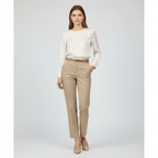 Women's High Waist Tapered Fit Twill Pants 26 - Shop Giordano