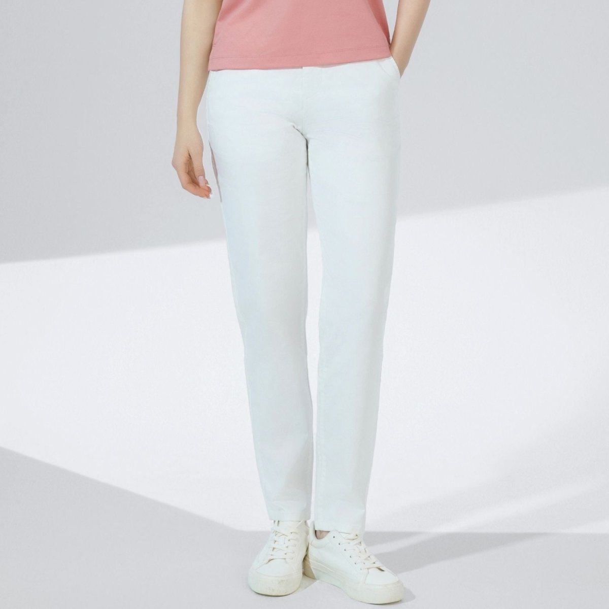 Women's High Waist Tapered Fit Twill Pants - Giordano