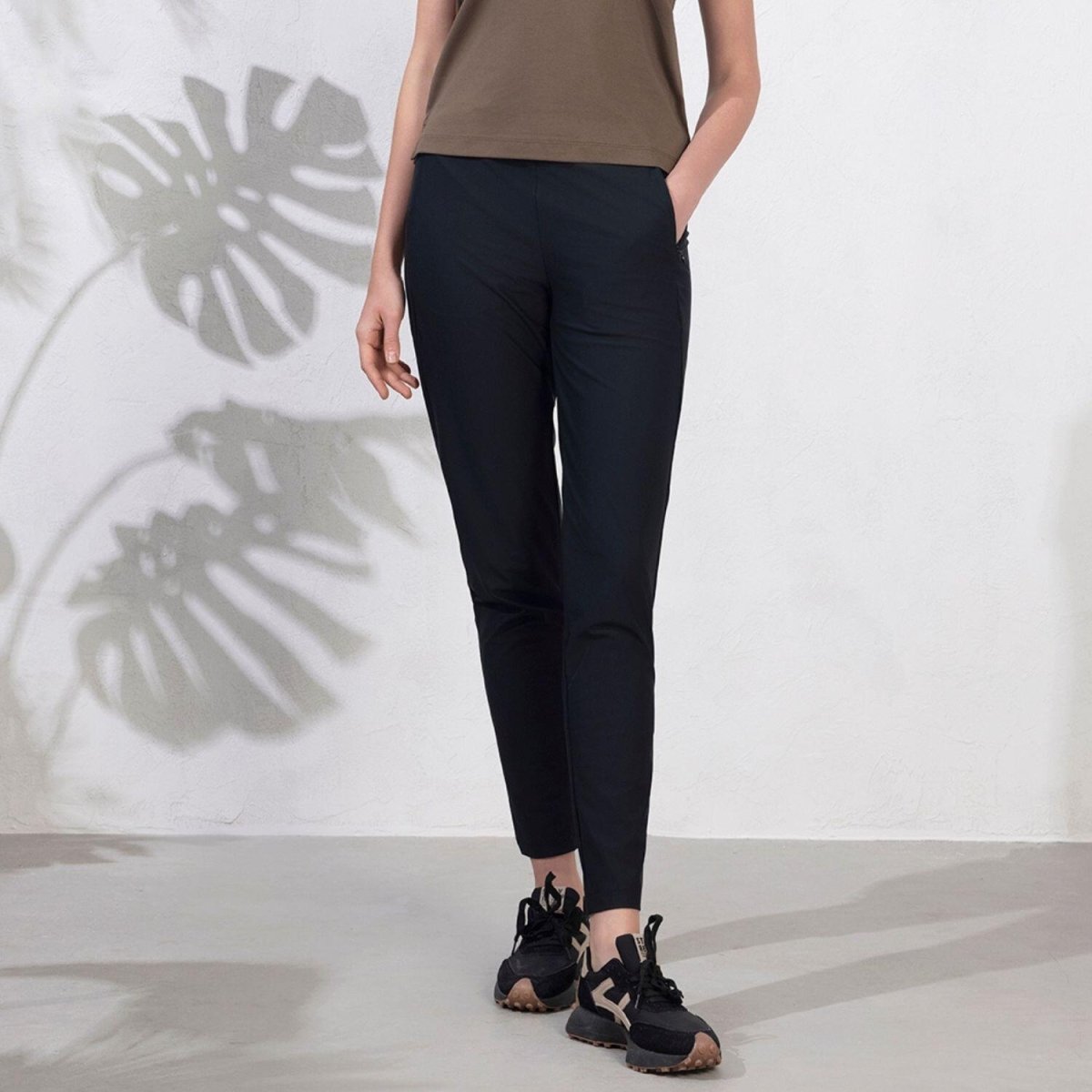 Women's High Waist Wrap Knitted Pants - Giordano