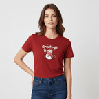Giordano Women's Holiday Print Comfort Fit Cotton Tee - Premium Print Tee