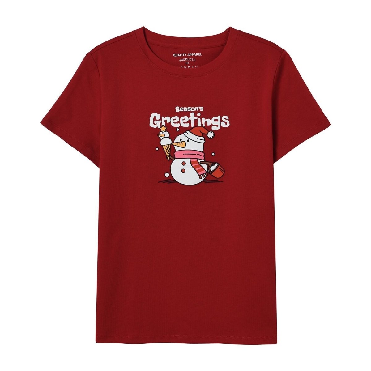 Giordano Women's Holiday Print Comfort Fit Cotton Tee - Premium Print Tee
