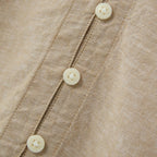 Women's Linen - Cotton Poplin V - Neck Long Sleeve Shirt S - Shop Giordano