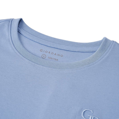 Women's Liquid Touch Embroidered Cotton Tee - Giordano