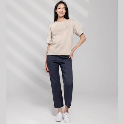 Women's Liquid Touch Embroidered Cotton Tee - Giordano