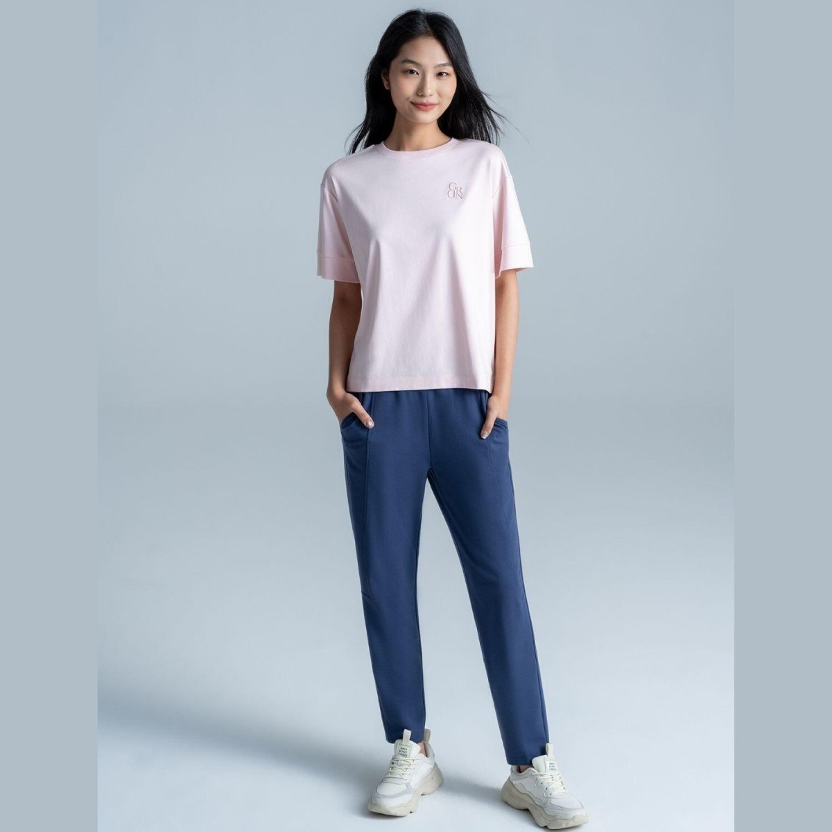 Women's Liquid Touch Embroidered Cotton Tee - Giordano