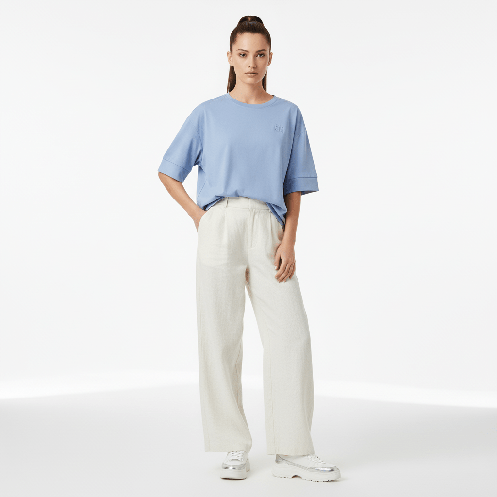 Women's Liquid Touch Embroidered Cotton Tee S - Shop Giordano