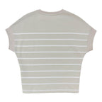 Giordano Women Loose Fit Cotton-Blend Striped Interlock Crew Neck Tee - Premium Tee