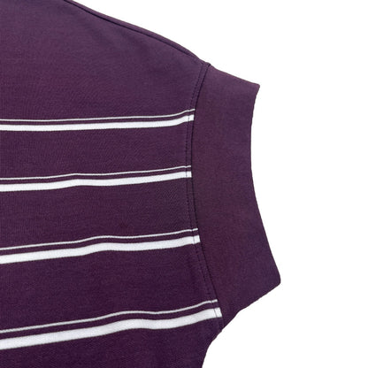 Women’S Loose Fit Cotton - Blend Striped Interlock Crew Neck Tee - Giordano