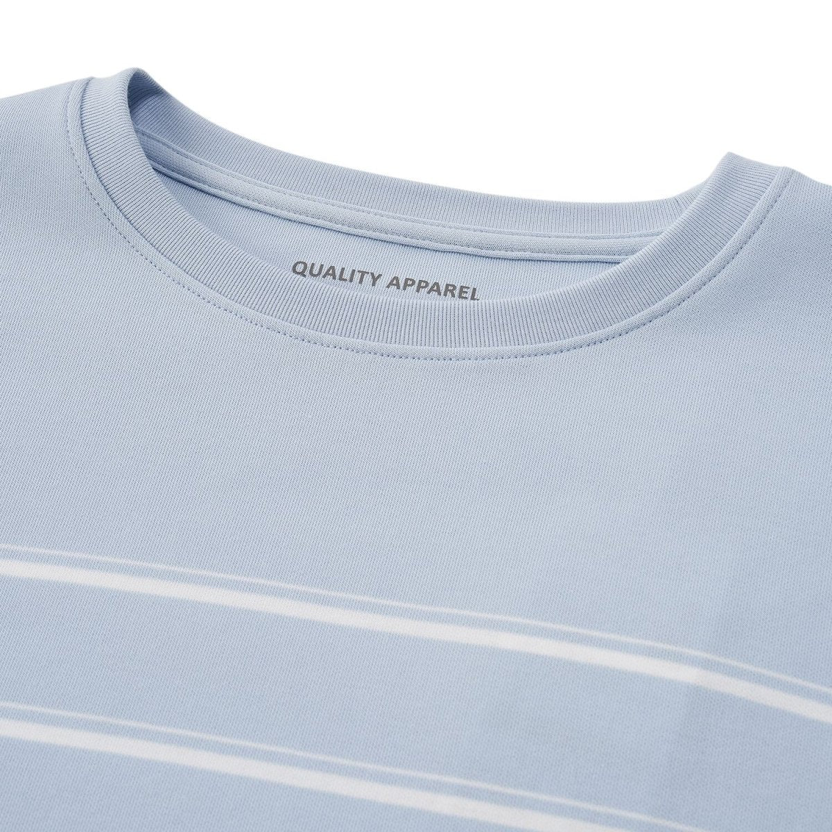 Giordano Women's Loose Fit Cotton-Blend Striped Interlock Crew Neck Tee - Premium Tee
