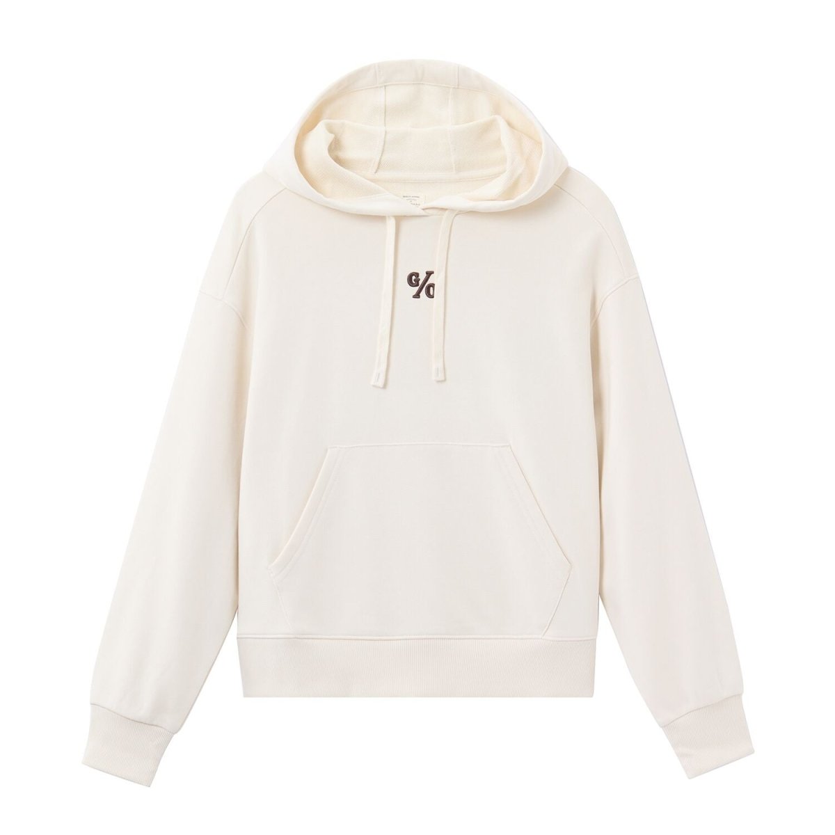 Women’s Loose Fit French Terry Hoodie With Embroidery - Giordano