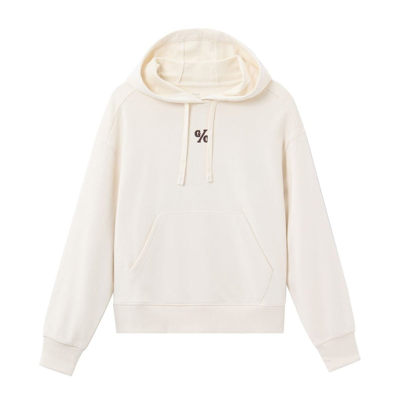 Giordano Women's Loose Fit French Terry Hoodie With Embroidery - Premium Hoodie