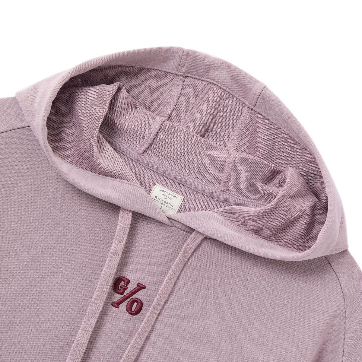 Women’s Loose Fit French Terry Hoodie With Embroidery - Giordano