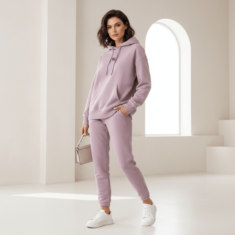 Giordano Women's Loose Fit French Terry Hoodie With Embroidery - Premium Hoodie