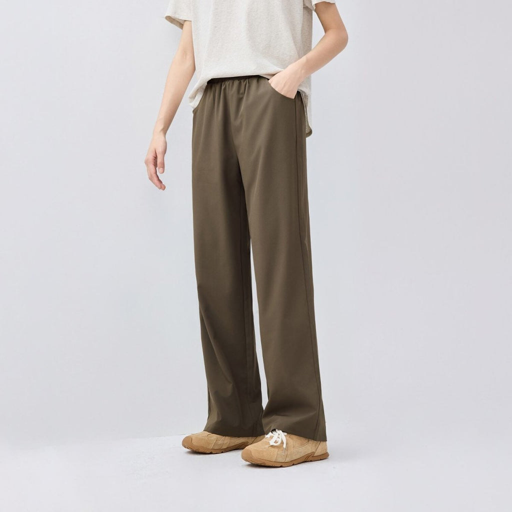 Women’S Mid - Rise Loose Fit Elastic Waist Pants | Online Exclusive S - Shop Giordano