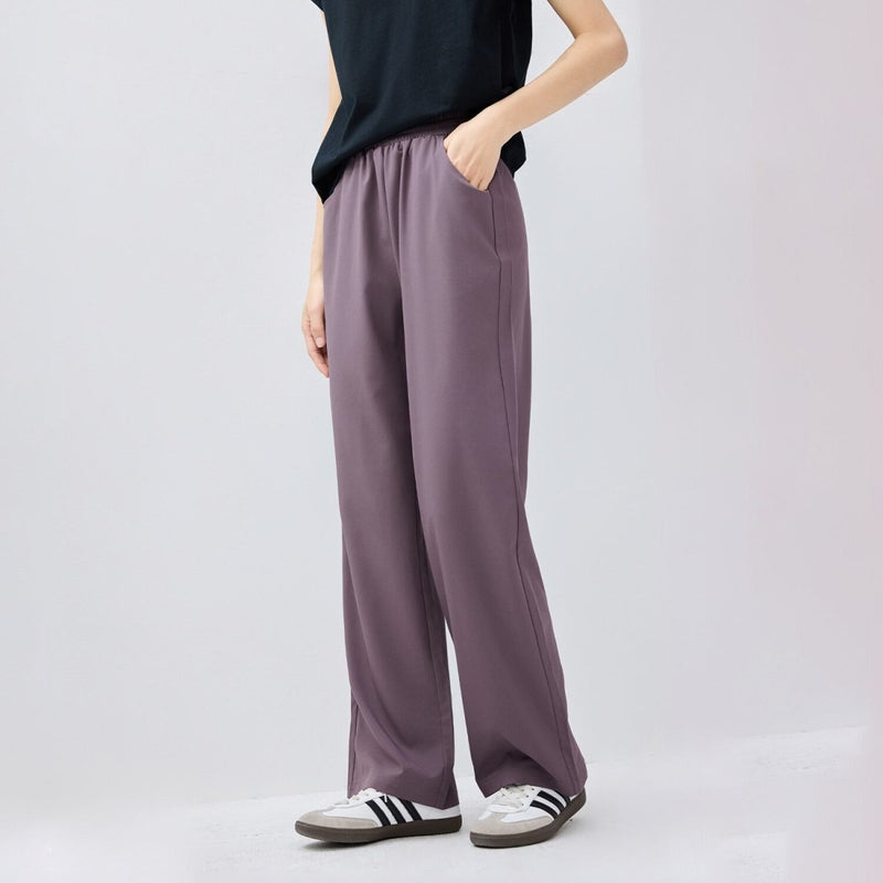Women’S Mid - Rise Loose Fit Elastic Waist Pants | Online Exclusive S - Shop Giordano