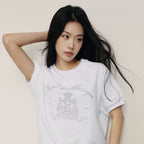 Women's Printed Cotton Terry Loose Fit T-Shirt | Korea Collection S - Shop Giordano