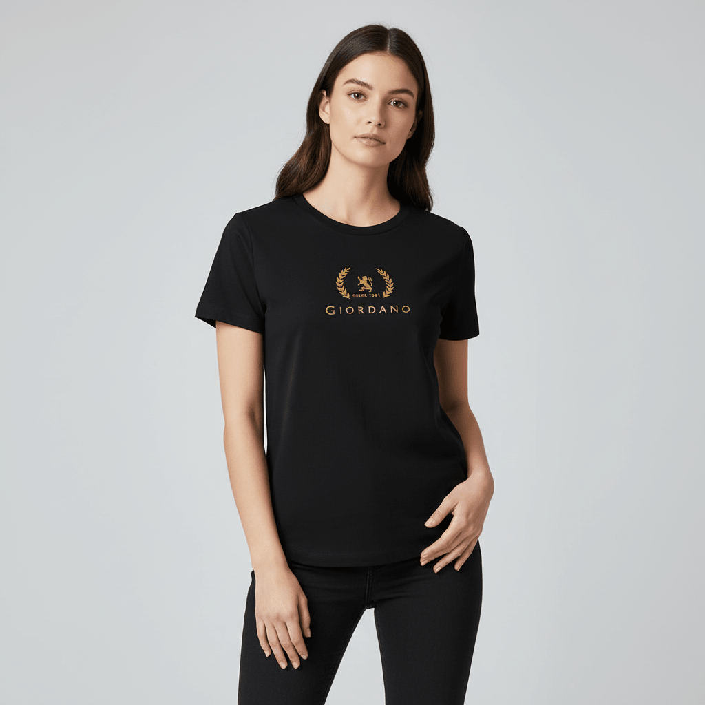 Women’S Regular Fit Cotton Crew Neck Printed Tee S - Shop Giordano
