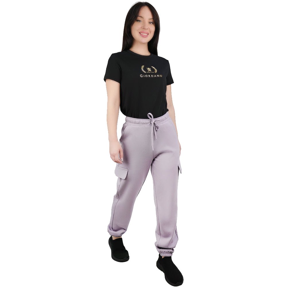 Giordano Women's Regular Fit High - Waist Interlock Knit Pants - first_variant_option_2 Premium Pants for Giordano