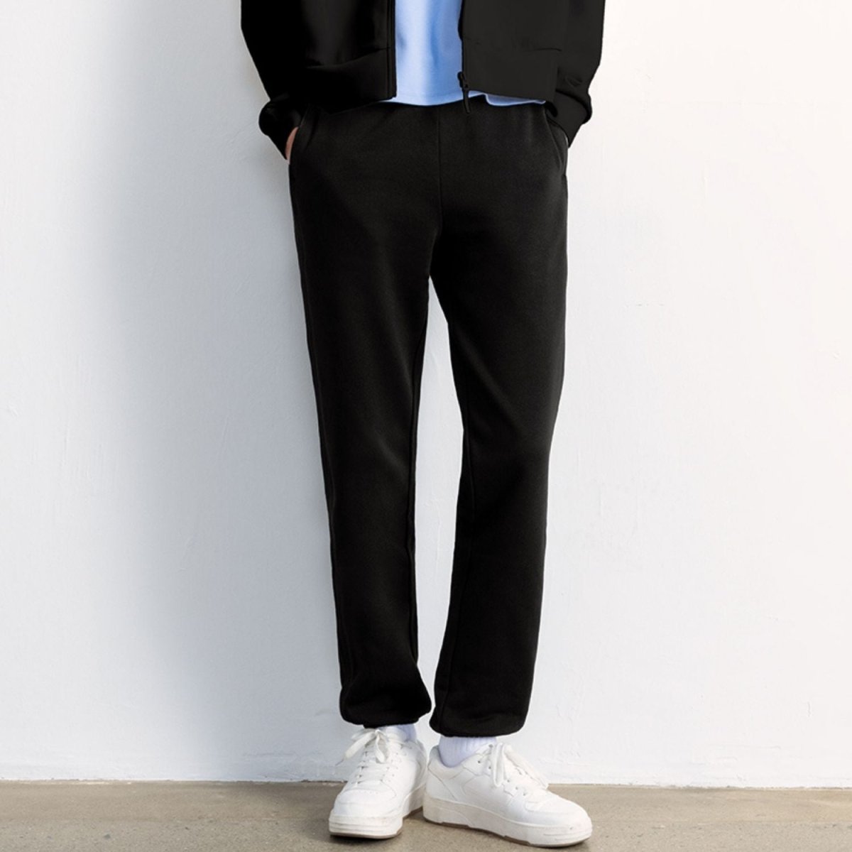 Women's Regular Fit Pants: French Terry, High Waist Comfort - Giordano