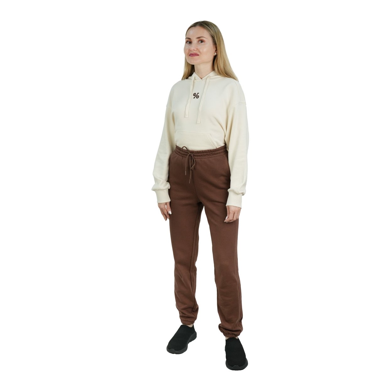 Women's Regular Fit Pants: French Terry, High Waist Comfort S - Shop Giordano