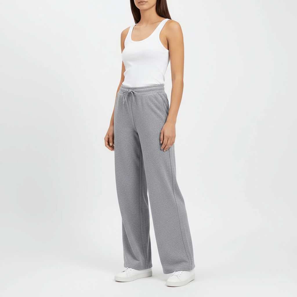 Women's Regular Fit Pants: French Terry, High Waist Comfort S - Shop Giordano