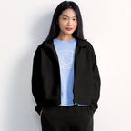 Women's Relaxed Fit Interlock Hoodie Knit Jacket S - Shop Giordano
