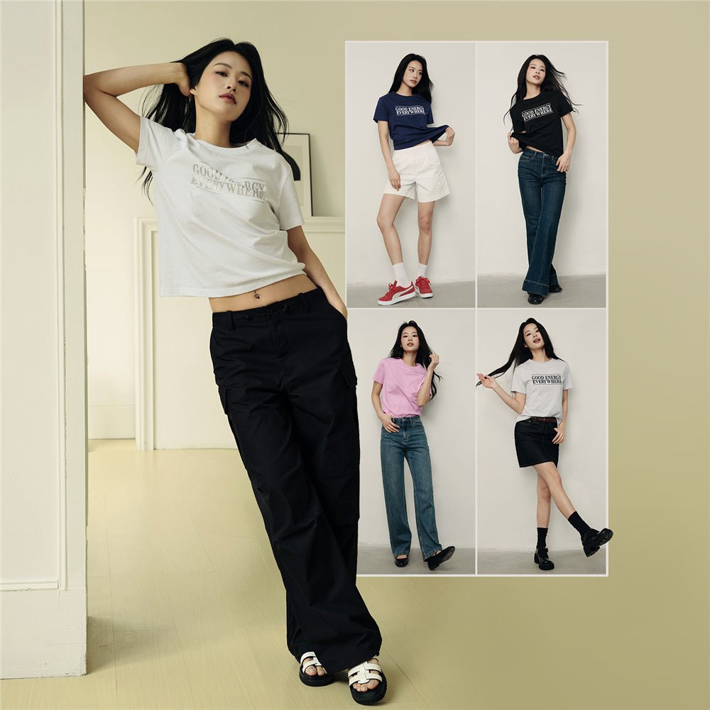 Women's Relaxed Fit Printed Crew Neck Cotton Tee | Korea Collection S - Shop Giordano