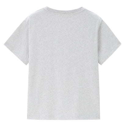 Women's Relaxed Fit Printed Crew Neck Cotton Tee | Kr Collection - Giordano