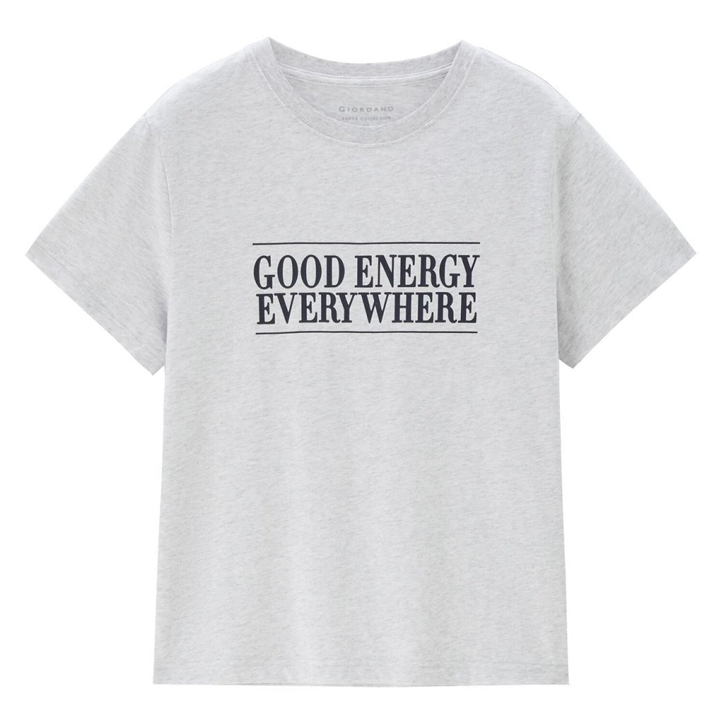 Women's Relaxed Fit Printed Crew Neck Cotton Tee | Korea Collection S - Shop Giordano