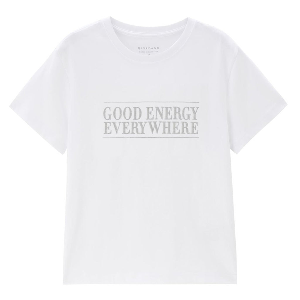 Women's Relaxed Fit Printed Crew Neck Cotton Tee | Korea Collection S - Shop Giordano