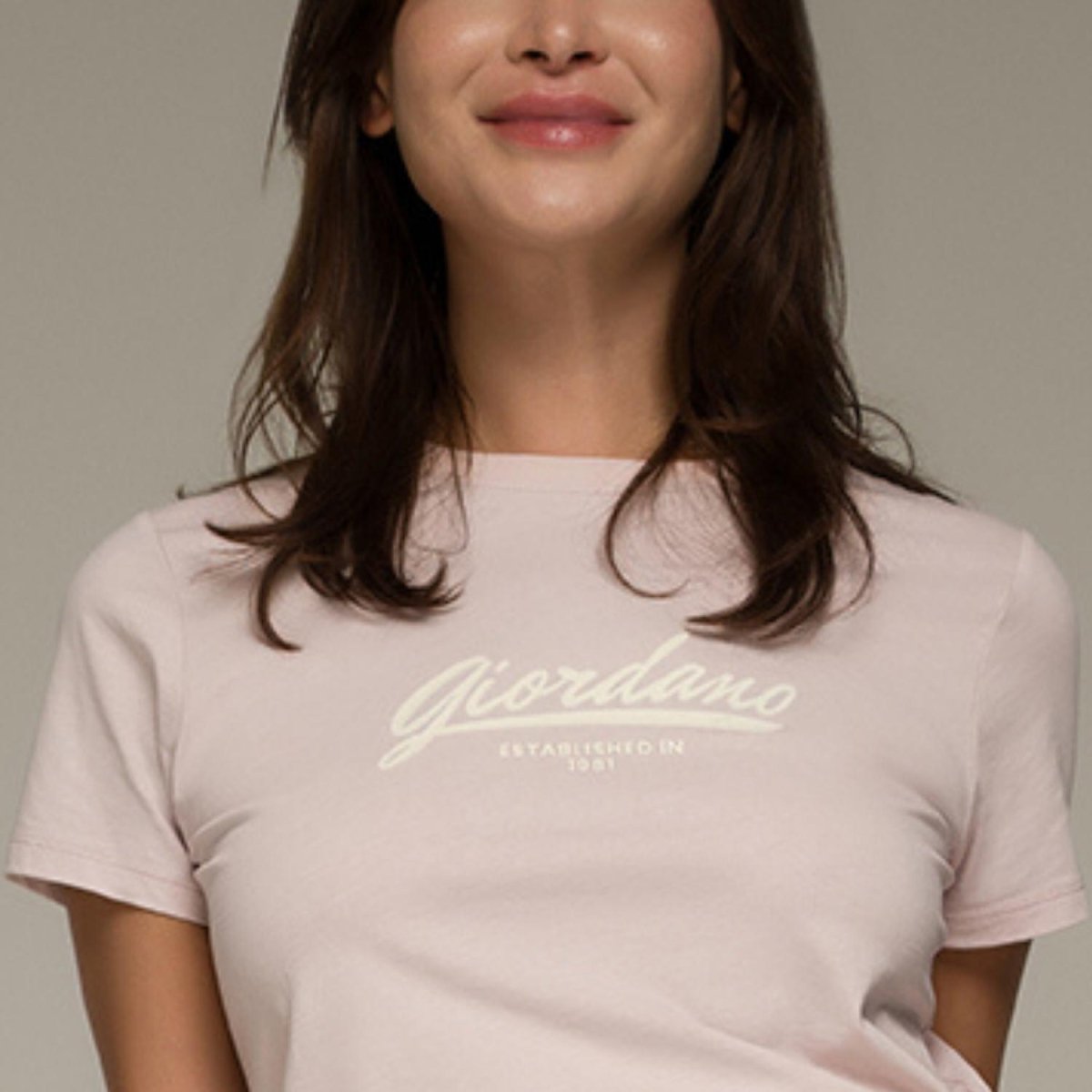 Women's Signature Print Tee – Comfort Fit Crew Neck - Giordano
