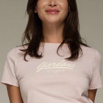 Women's Signature Print Tee – Comfort Fit Crew Neck - Giordano