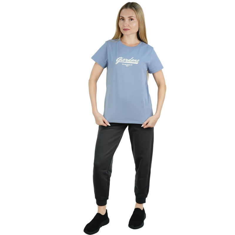 Women's Signature Print Tee | Comfort Fit Crew Neck S - Shop Giordano