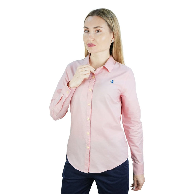 Women’S Slim Fit Cotton Oxford Shirt | Acute Collar With Embroidery S - Shop Giordano