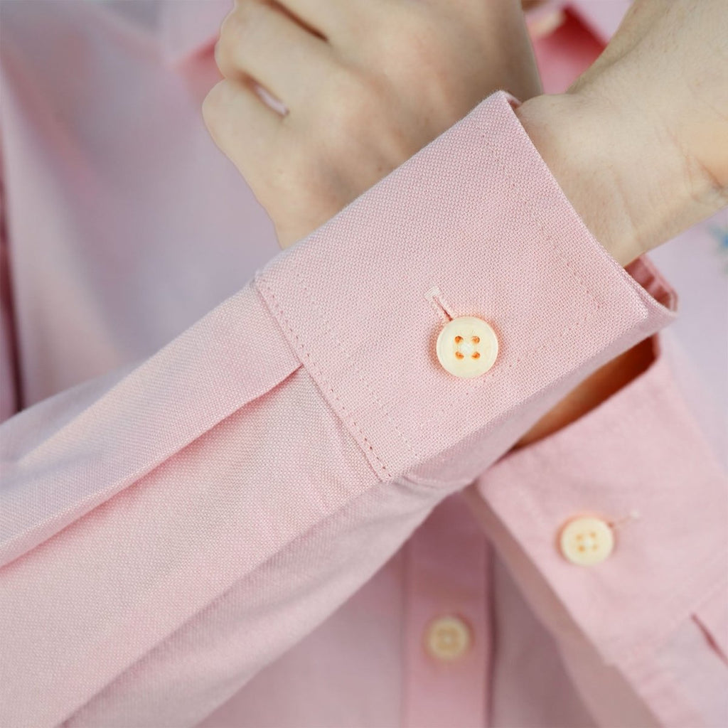 Women’S Slim Fit Cotton Oxford Shirt | Acute Collar With Embroidery S - Shop Giordano