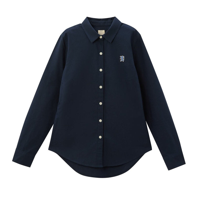 Women’S Slim Fit Cotton Oxford Shirt – Acute Collar With Embroidery S - Shop Giordano