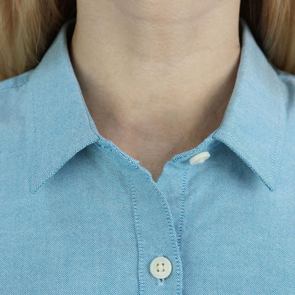 Women’S Slim Fit Cotton Oxford Shirt | Acute Collar With Embroidery - Giordano