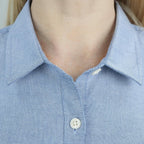 Women’S Slim Fit Cotton Oxford Shirt | Acute Collar With Embroidery S - Shop Giordano
