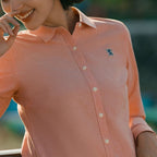 Women’S Slim Fit Cotton Oxford Shirt | Acute Collar With Embroidery S - Shop Giordano