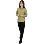 Giordano Women's Slim Fit Cotton Oxford Shirt | Acute Collar With Embroidery - first_variant_option_2 Premium Shirt for Giordano
