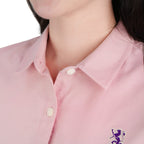 Giordano Women's Slim Fit Cotton Oxford Shirt | Acute Collar With Embroidery - first_variant_option_2 Premium Shirt for Giordano