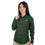 Giordano Women's Slim Fit Cotton Oxford Shirt | Acute Collar With Embroidery - first_variant_option_2 Premium Shirt for Giordano