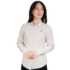 Giordano Women's Slim Fit Cotton Oxford Shirt | Acute Collar With Embroidery - first_variant_option_2 Premium Shirt for Giordano