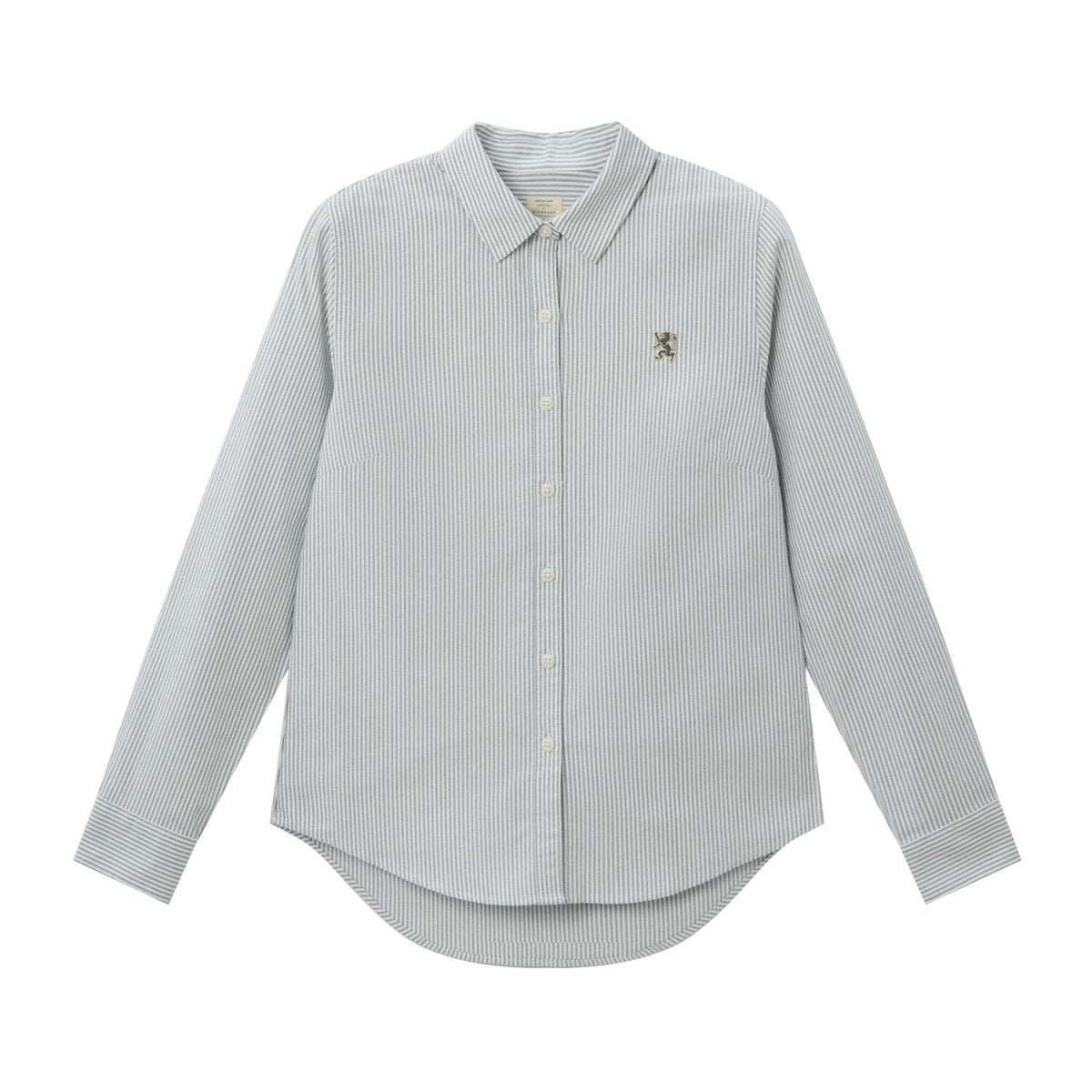 Women’S Slim Fit Cotton Oxford Shirt | Acute Collar With Embroidery S - Shop Giordano